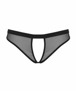 Maison Close Pure Tentation Black Open Brief Knickers