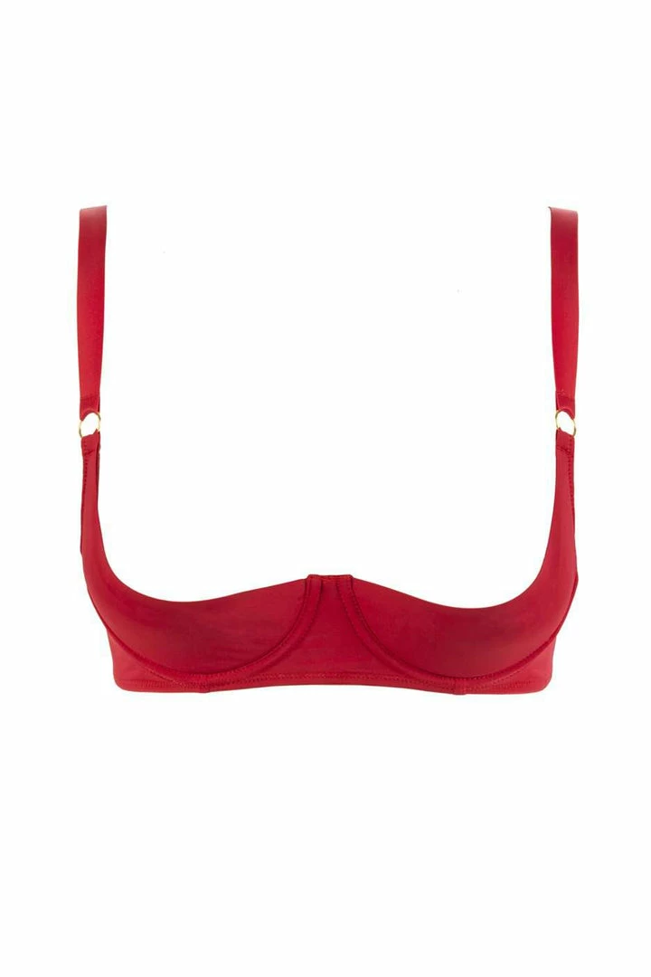 Maison Close Tapage Nocturne Red Quarter Cup Bra 2 Maison Close Tapage Nocturne Red Quarter Cup Bra