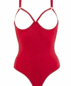 Maison Close Underwired Bras Tapage Nocturne Red Ouvert Body