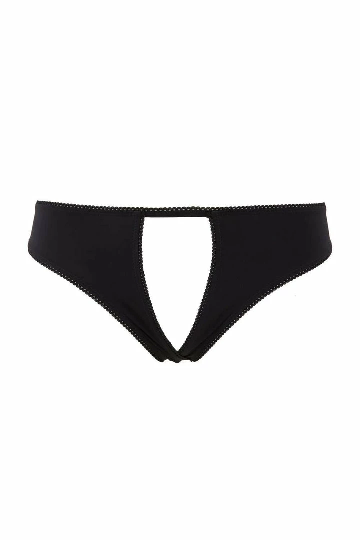 Maison Close Knickers Le Petit Secret Black Open Brief 2 Maison Close Knickers Le Petit Secret Black Open Brief