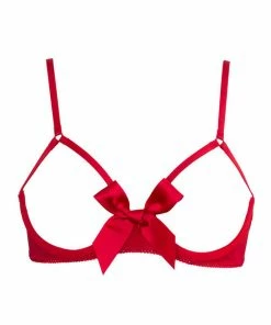 Maison Close Bras Le Petit Secret Red Cupless Bra
