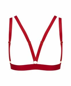 Maison Close Tapage Nocturne Red Cupless Bra Bras