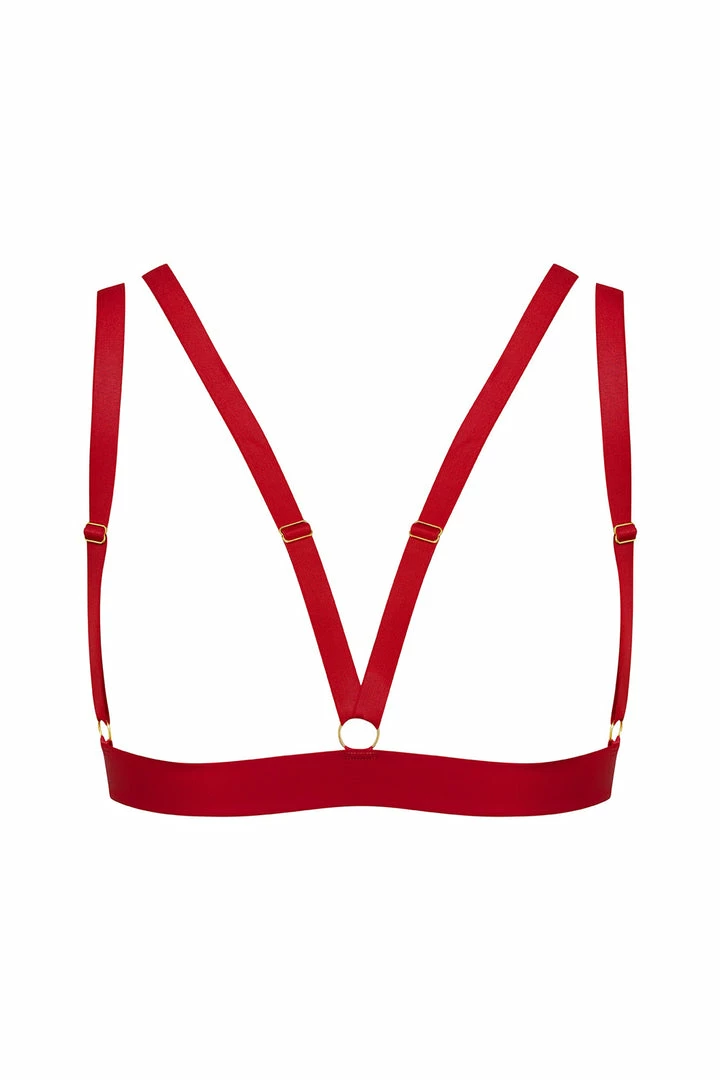 Maison Close Tapage Nocturne Red Cupless Bra Bras 2 Maison Close Tapage Nocturne Red Cupless Bra Bras