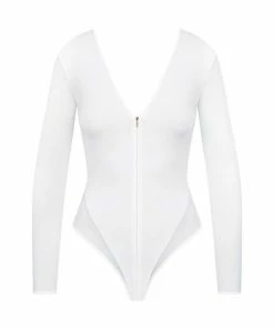 Maison Close Pure Tentation White Thong Bodysuit (Size S: UK 6-8)