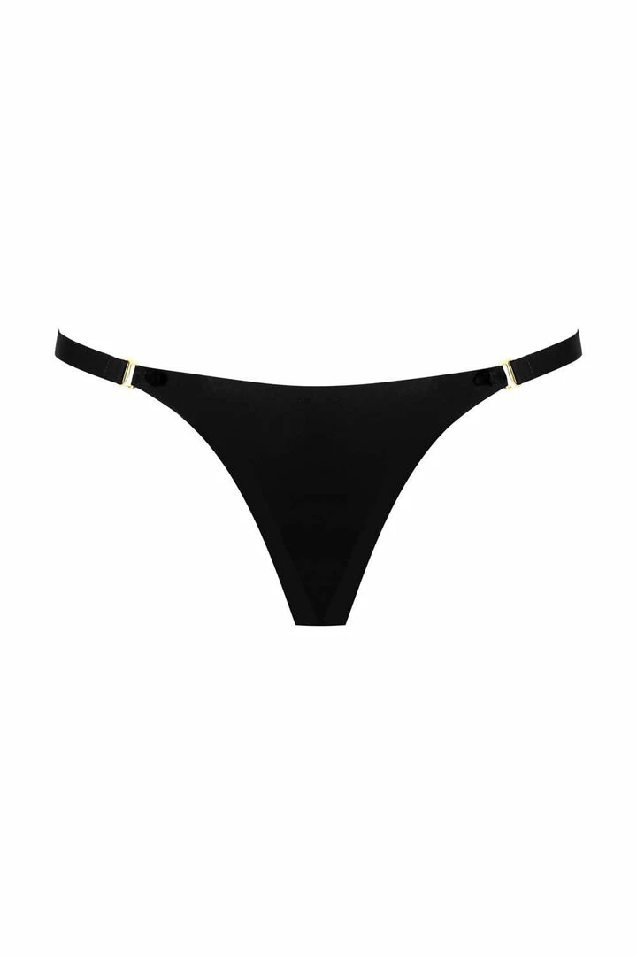Maison Close Tapage Nocturne Black Mini Thong Knickers 2 Maison Close Tapage Nocturne Black Mini Thong Knickers