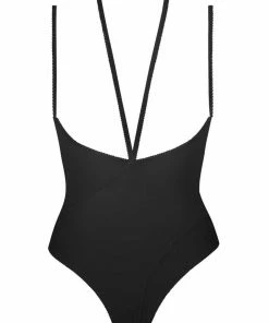 Maison Close Other Lingerie Le Petit Secret Black Naked Breast Thong Body