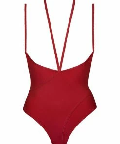 Maison Close Other Lingerie Le Petit Secret Red Naked Breast Thong Body