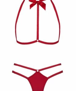 Maison Close Other Lingerie Le Petit Secret Red Harness & Thong