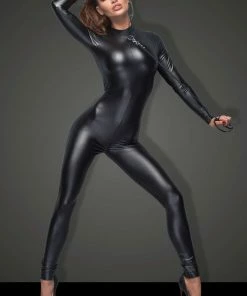 Noir Handmade Catsuit With Leash & 2-Way Zip Other Lingerie