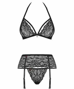 Obsessive 838 Bra, Thong & Garter Belt