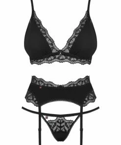 Obsessive Arisha Bra, Thong & Garter Belt