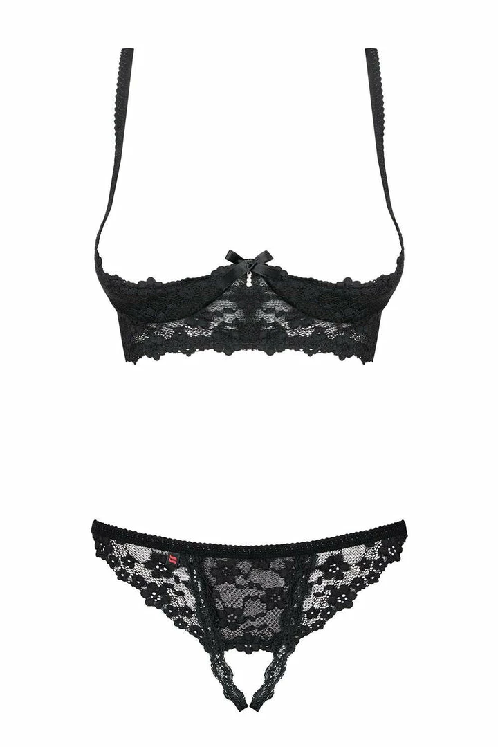 Obsessive Letica Cupless Bra & Thong 2 Obsessive Letica Cupless Bra & Thong