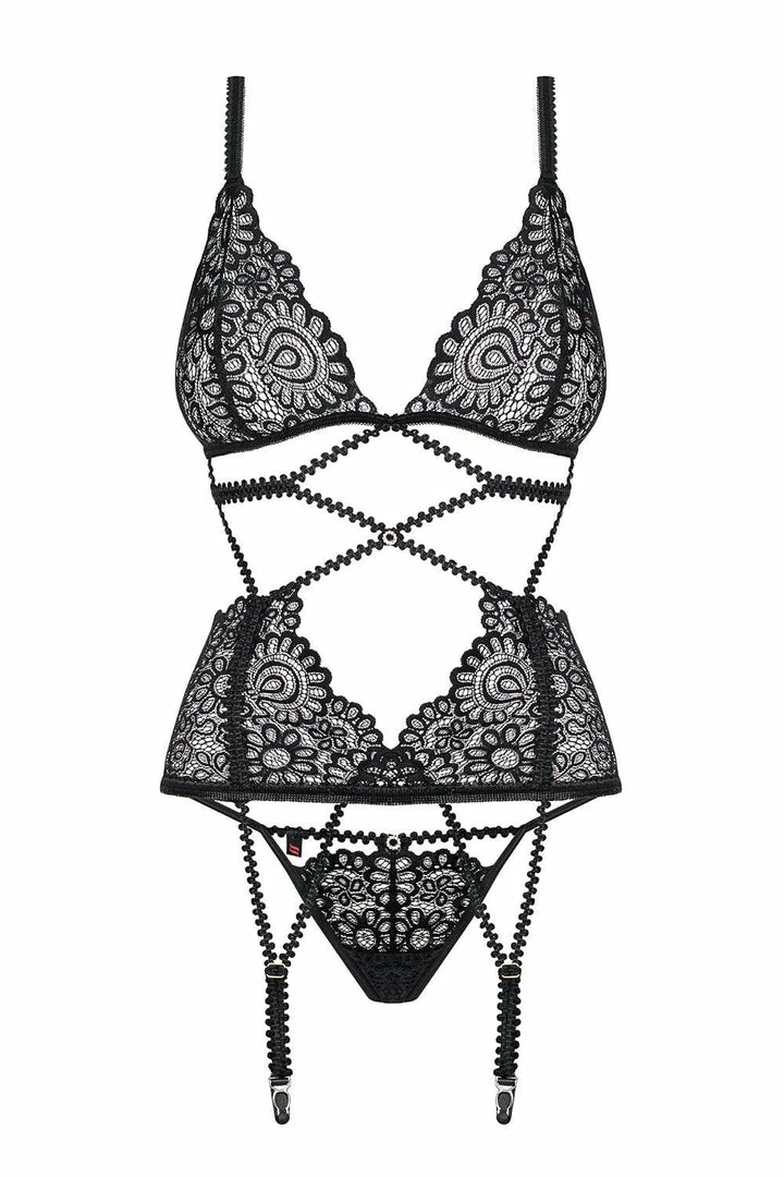 Obsessive Other Lingerie Mixty Corset & Thong 2 Obsessive Other Lingerie Mixty Corset & Thong