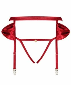 Obsessive Rubinesa Suspender & Crotchless Thong Other Lingerie
