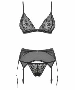 Obsessive Shibu Bra, Thong & Garter Belt Underwired Bras