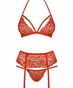 Obsessive 838 Bra, Thong & Garter Belt