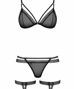 Obsessive 855 Bra, Thong & Garters (Size UK 12/14) Other Lingerie