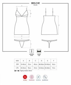 Obsessive 865 Chemise & Thong (Size UK 8-10) Other Lingerie