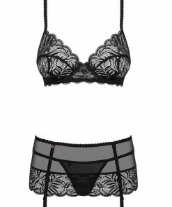 Obsessive Contica Bra, Thong & Suspender Underwired Bras