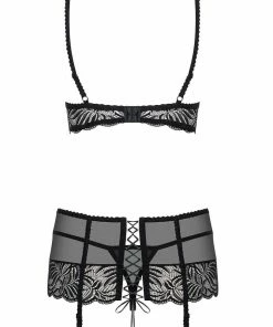 Obsessive Contica Bra, Thong & Suspender Underwired Bras