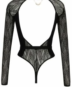 Atelier Amour Other Lingerie Onde Sensuelle Long Sleeve Thong Bodysuit