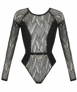 Atelier Amour Other Lingerie Onde Sensuelle Long Sleeve Thong Bodysuit