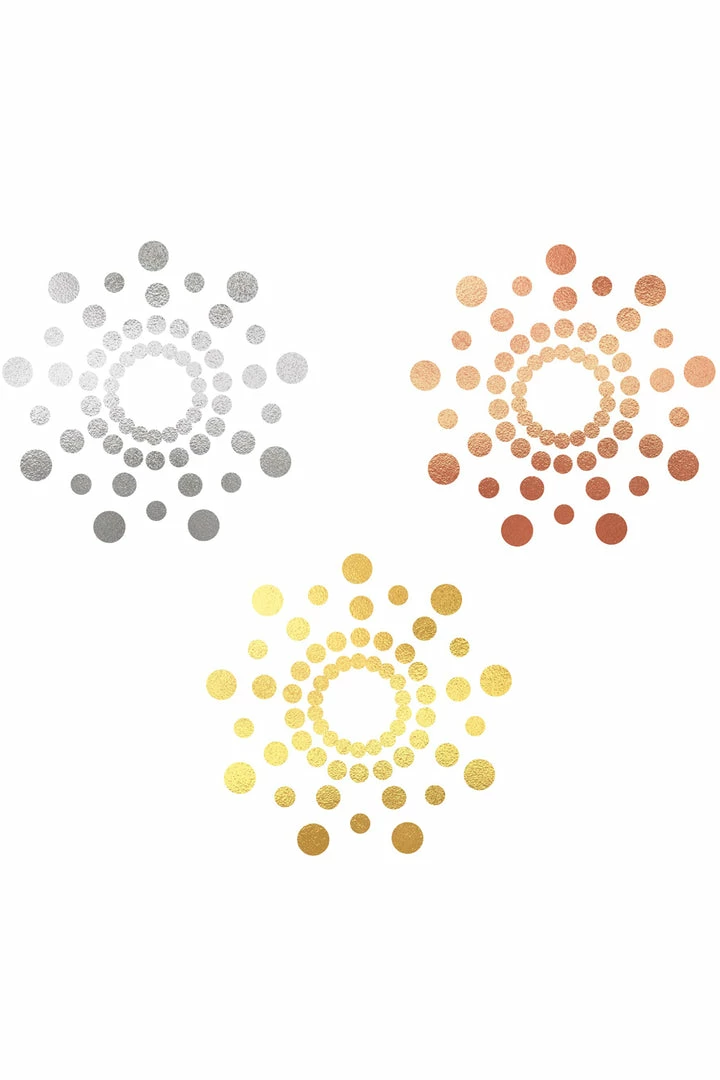 Bijoux Indiscrets Other Lingerie Six Mimi Metallic Skin Decorations 4 Bijoux Indiscrets Other Lingerie Six Mimi Metallic Skin Decorations