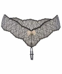 Bracli Sydney Dark Double Pearl Thong Black