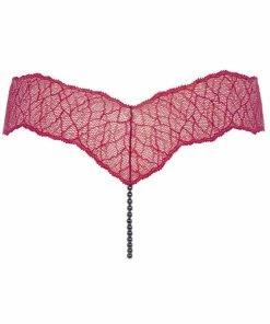 Bracli Sydney Dark Single Pearl Thong Red Knickers