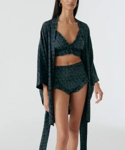 Else Botanist Silk Cropped Ruffled Bralette