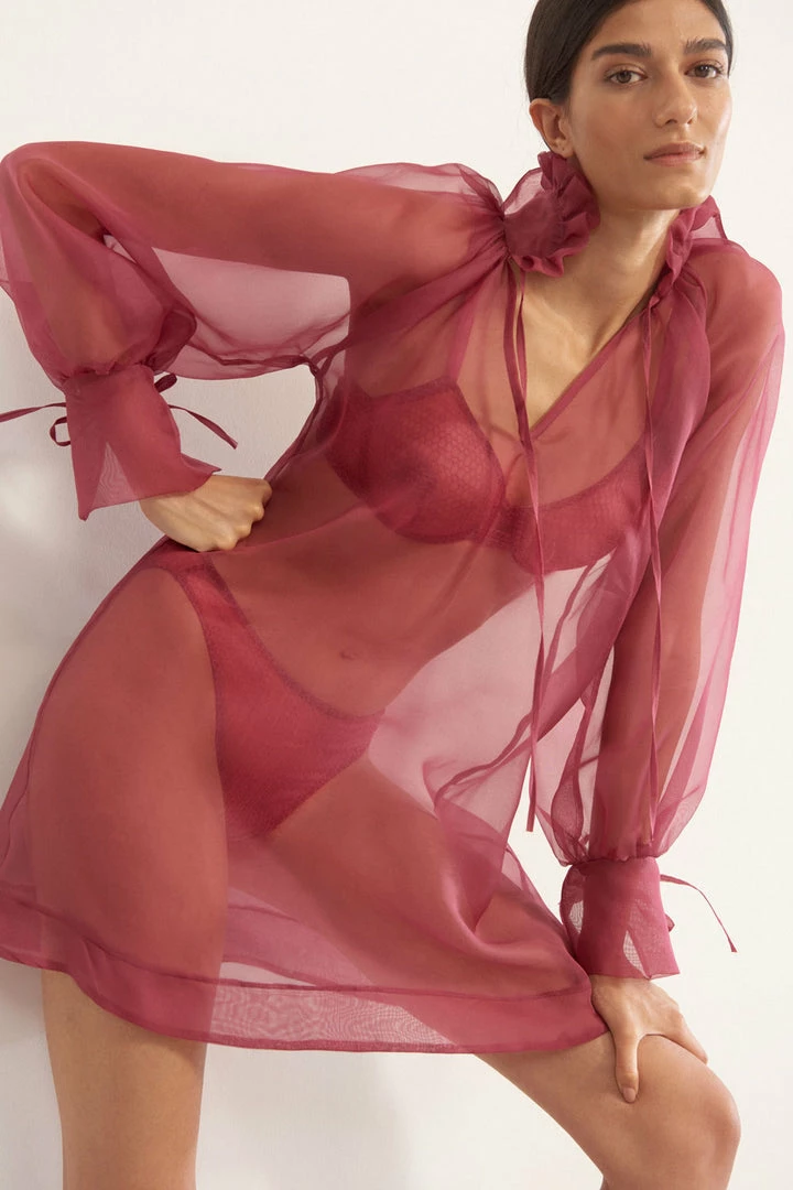 Else Honeycomb Organza Silk Cover Up, Size S (UK 8-10) Other Lingerie 1 Else Honeycomb Organza Silk Cover Up, Size S (UK 8-10) Other Lingerie