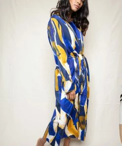 Fable & Eve Other Lingerie Chelsea Abstract Print Long Dressing Gown (Size UK 14) 7 Fable & Eve Other Lingerie Chelsea Abstract Print Long Dressing Gown (Size UK 14)