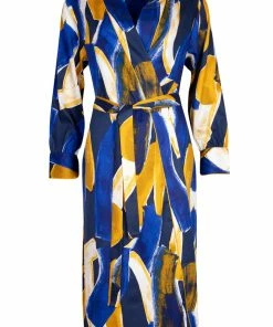 Fable & Eve Other Lingerie Chelsea Abstract Print Long Dressing Gown (Size UK 14)