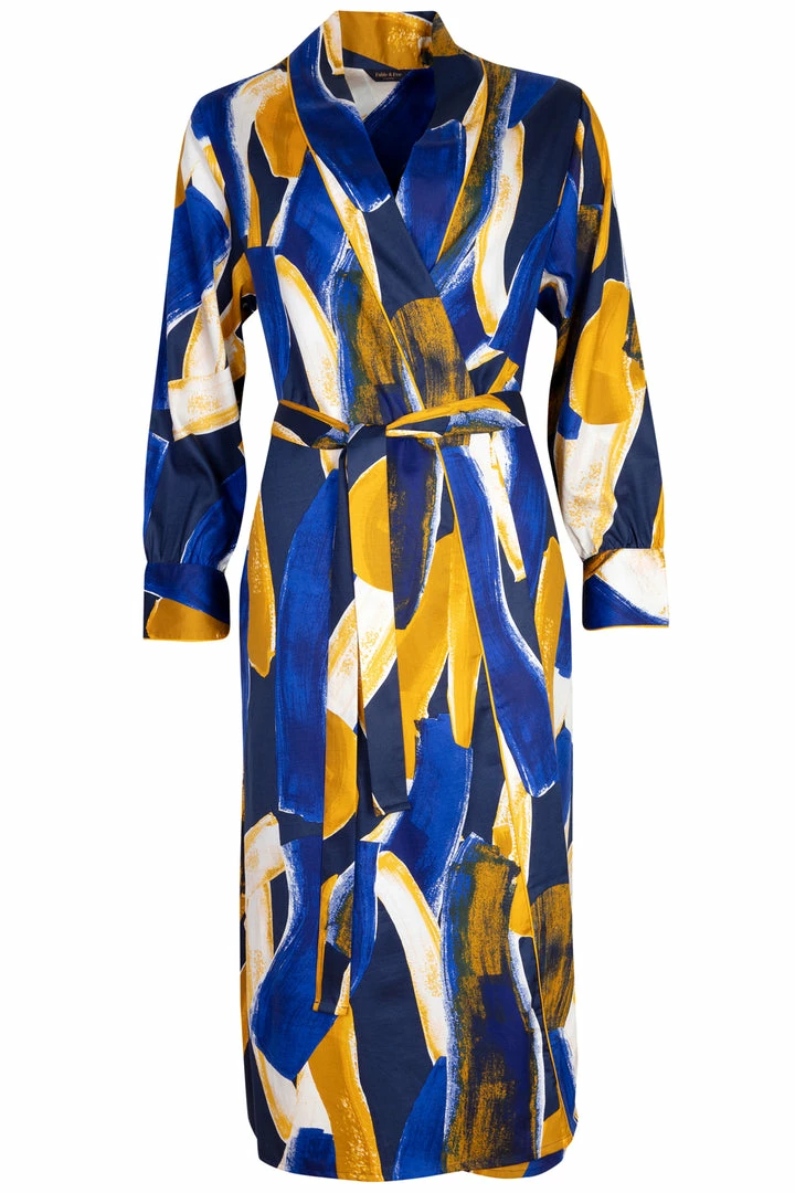Fable & Eve Other Lingerie Chelsea Abstract Print Long Dressing Gown (Size UK 14) 2 Fable & Eve Other Lingerie Chelsea Abstract Print Long Dressing Gown (Size UK 14)