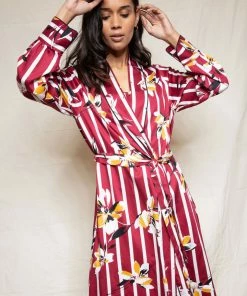 Fable & Eve Other Lingerie Marylebone Stripe Floral Print Long Dressing Gown 5 Fable & Eve Other Lingerie Marylebone Stripe Floral Print Long Dressing Gown