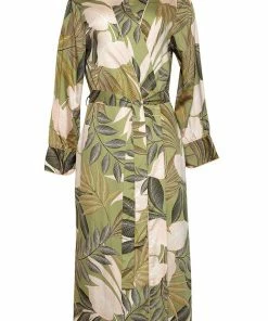 Fable & Eve Richmond Leaf Print Long Dressing Gown Other Lingerie