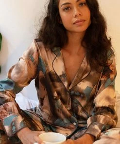 Fable & Eve Soho Abstract Print Pyjama Set