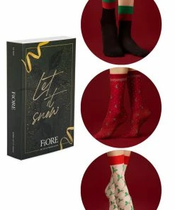 FiORE Let It Snow Gift Boxed Socks (pack Of 3)