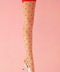 FiORE Other Lingerie Love Booster Heart Pattern Stockings