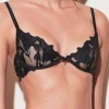 Fleur Du Mal Lily Embroidery Plunge Demi Bra Bras