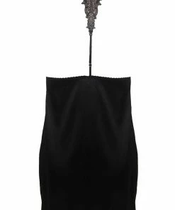 Fleur Of England Onyx Silk Babydoll (Size L: UK 12/14)