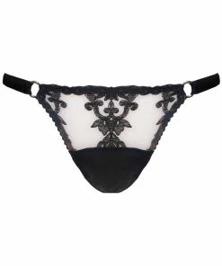Fleur Of England Onyx Thong Knickers