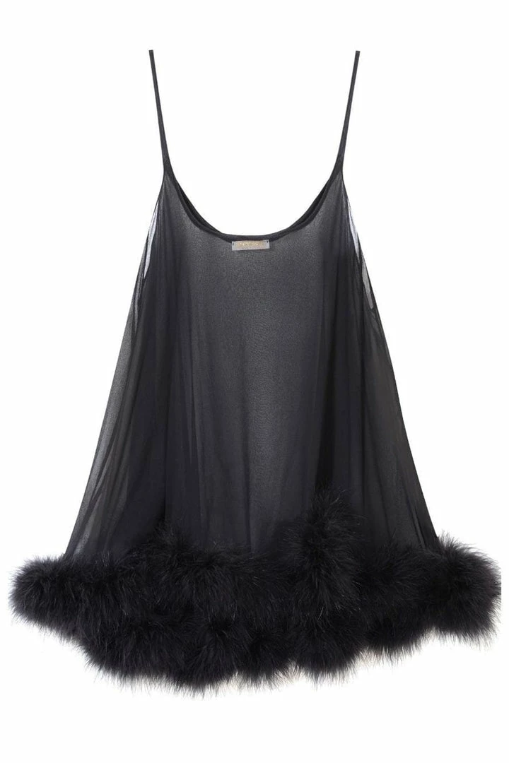 Gilda & Pearl Diana Silk & Marabou Babydoll 2 Gilda & Pearl Diana Silk & Marabou Babydoll