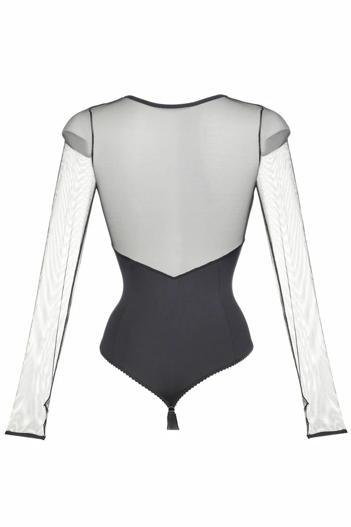 Jolidon French Connection Long Sleeve Thong Bodysuit 4 Jolidon French Connection Long Sleeve Thong Bodysuit