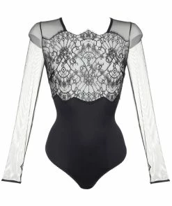 Jolidon French Connection Long Sleeve Thong Bodysuit