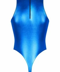 Maison Close Blue Angel High Hip Thong Bodysuit