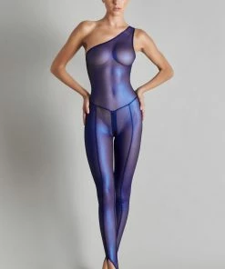 Maison Close Other Lingerie Blue Angel One Shoulder Catsuit