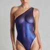 Maison Close Other Lingerie Blue Angel One Shoulder Thong Bodysuit