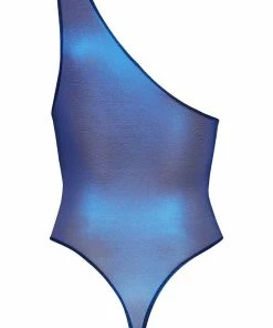Maison Close Other Lingerie Blue Angel One Shoulder Thong Bodysuit