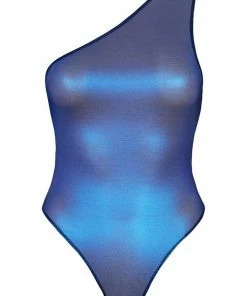 Maison Close Other Lingerie Blue Angel One Shoulder Thong Bodysuit